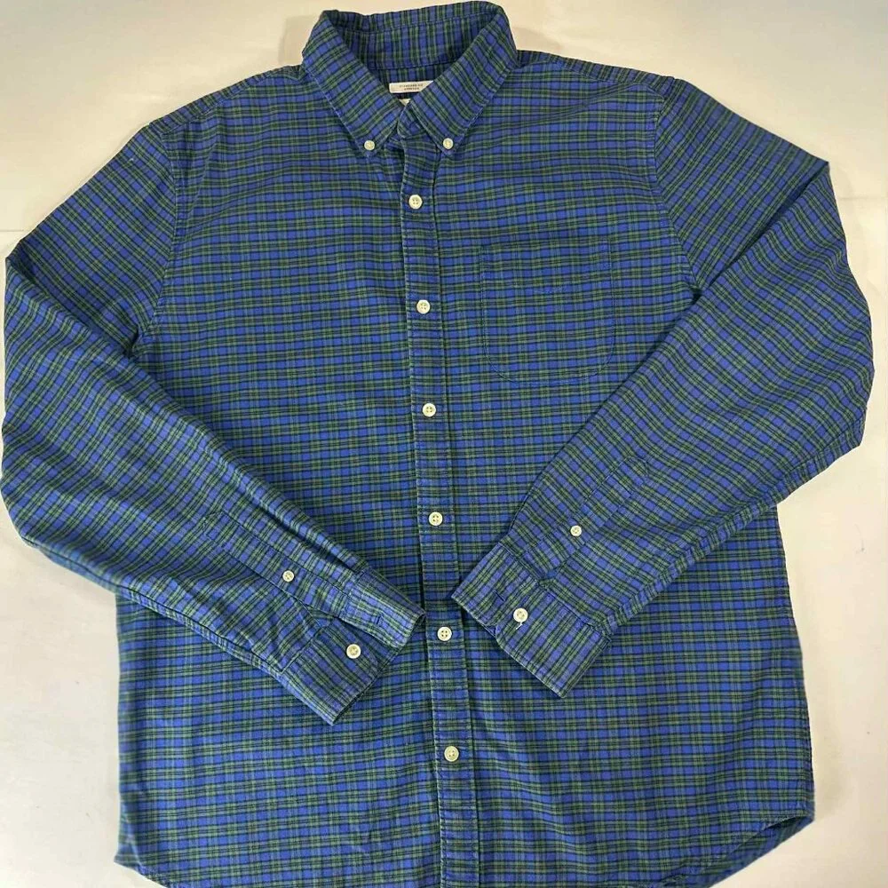 GAP Men’s L Standard Fit‎ Stretch Plaid Button-Down Shirt - Picture 5 of 14